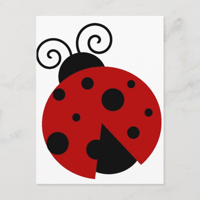 Luck be a Ladybug Cute Cartoon Insect Design Postcard (Front)