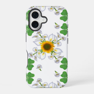 Luck Clover with Sunflower and Calla Lily iPhone 16 Case