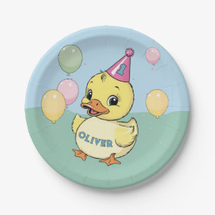Luck Duck Birthday Party Duckie Paper cup Plates
