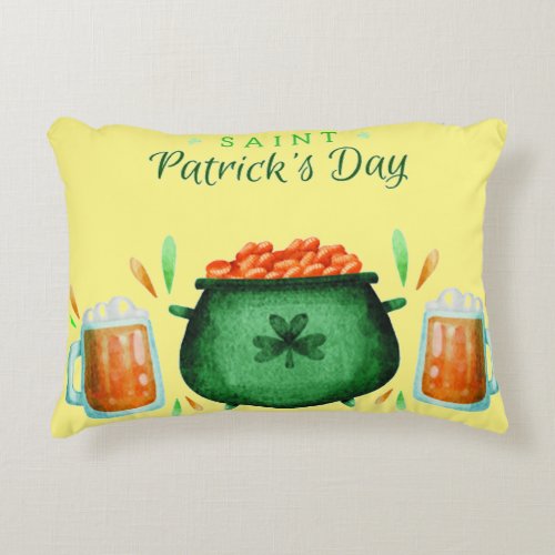 Luck_Filled Saint Patricks Day Deals Accent Pillow