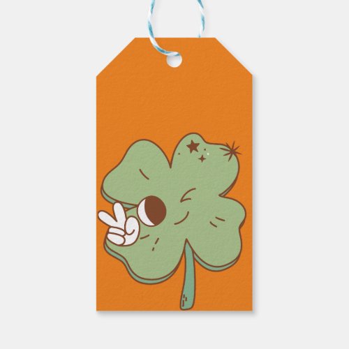 luck green and orange gift tags