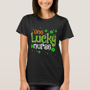 Luck Irish Awesome Nurse Ireland Shamrock St Patr T-Shirt