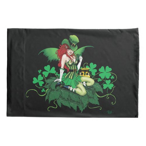 Luck Irish Fairy Green  Pillow Case