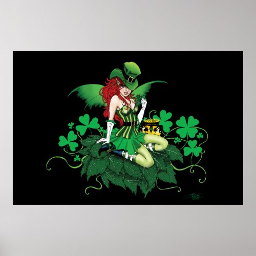 Luck Irish Fairy Green Poster