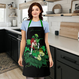 Luck Irish Green Fairy Red Hair Shamrock  Apron