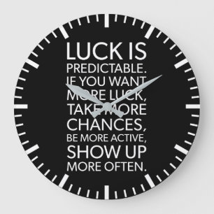 Luck Is Predictable - Gym, Hustle, Success Large Clock