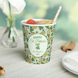 Luck & Joy Coins & Green Shamrocks St Patricks Day