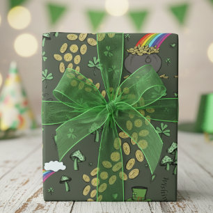 Luck & Joy St. Patrick’s Day Shamrock Wrapping Paper