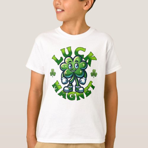 Luck Magnet St Patricks Day Funny Kids T_Shirt