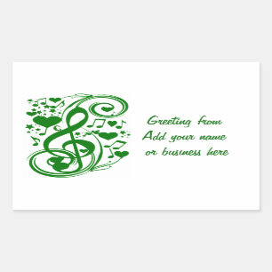 Luck Notes_ Rectangular Sticker