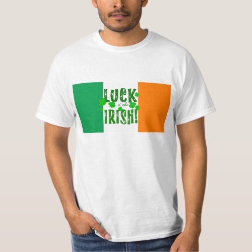 Luck o the Irish Flag Lucky Clover Shirt