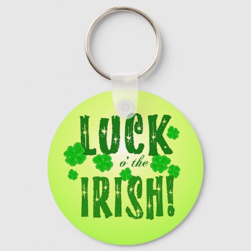 Luck o the Irish Four Leaf Clover Key Chain