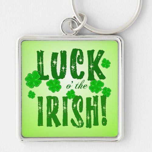 Luck o the Irish Four Leafed Clover Key Chain