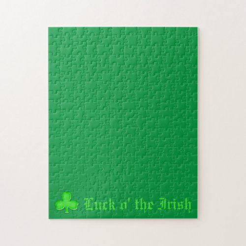 Luck o the Irish Green Frustrating Jigsaw Puzzle
