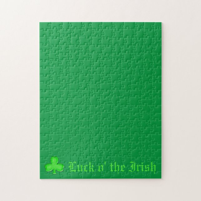 Luck o' the Irish Green Frustrating Jigsaw Puzzle (Vertical)