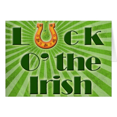 Luck o the irish  horse shoe
