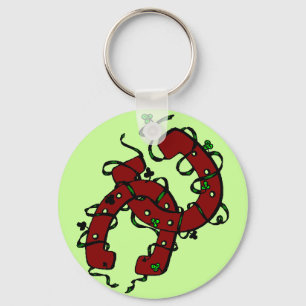 Luck O' The Irish Horseshoes & Shamrock Key Chain