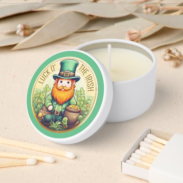 Luck O' The Irish Leprechaun ID1085 Mini Candle Favors (Insitu)