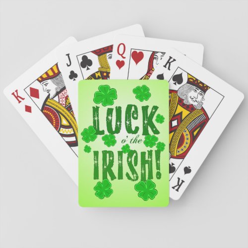 Luck o the Irish Lucky Four Leaf Clovers Cards