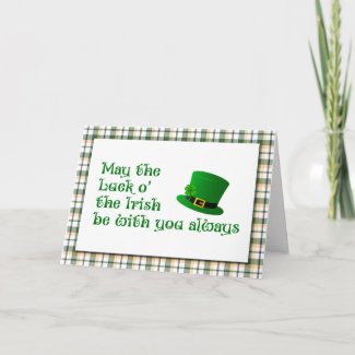 Luck o' the Irish Saint Patrick's Day Card