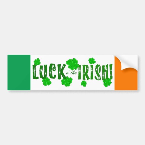 Luck o the Irish Seven Lucky Shamrocks Sticker