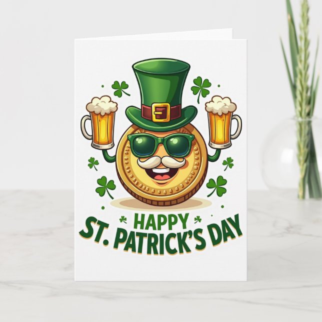 Luck O The Irish St Patricks Day Card (Front)