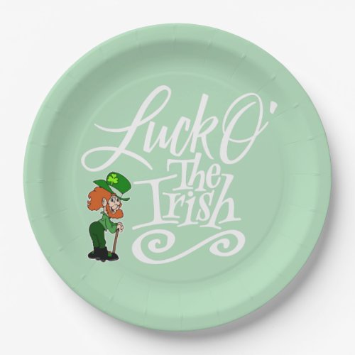 Luck O The Irish St Patricks Day Paper Plate