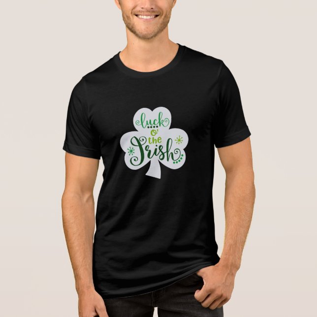 Luck O' The Irish | St Patricks Day Tri-Blend Shirt (Front)