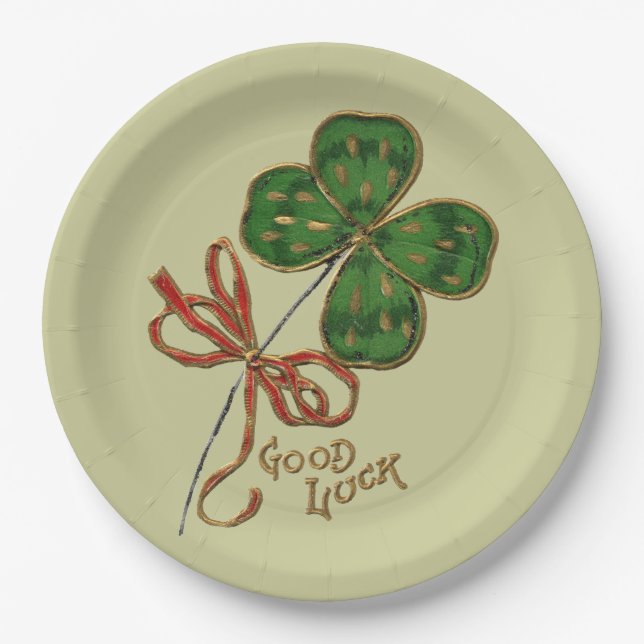 Luck O The Irish St. Patrick's Paper Plate (Front)