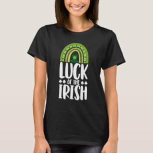 Luck Of Irish  Women St Patrick's Day Rainbow Love T-Shirt
