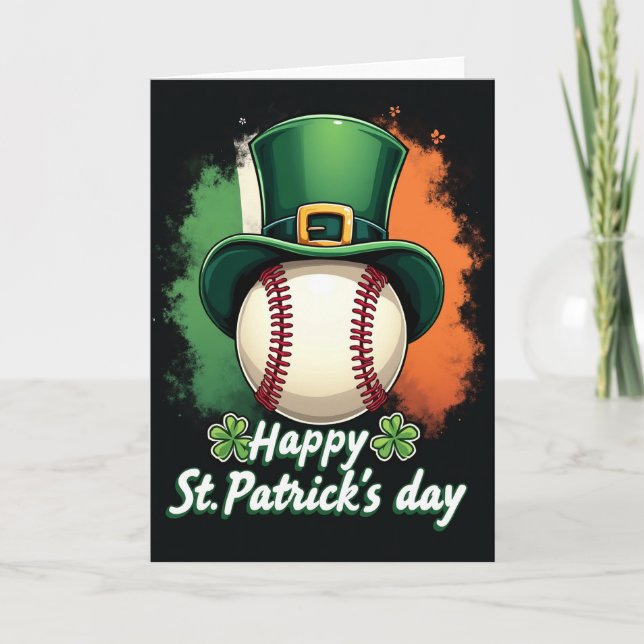 Luck Of The Irish Baseball Card (Front)