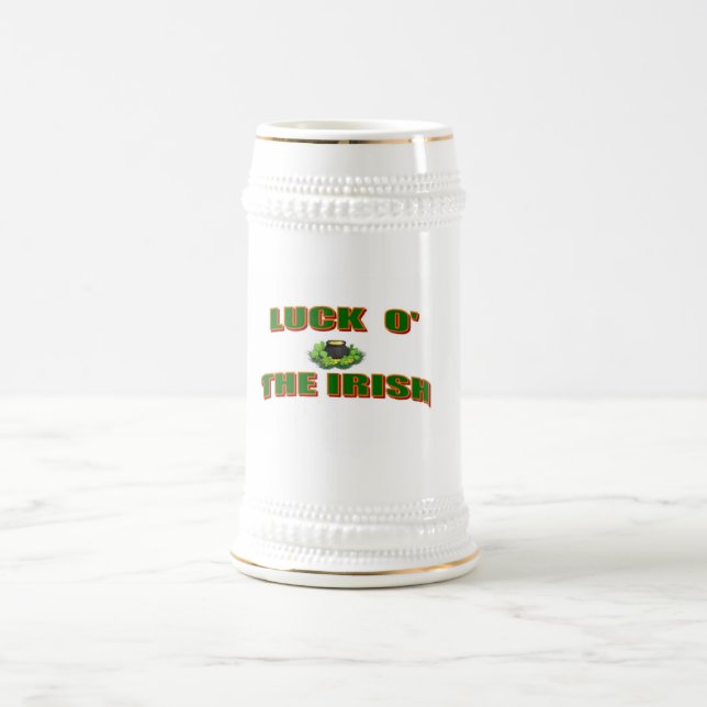 Luck of the Irish Beer Stein - Perfect Gift (Center)
