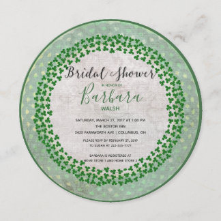 Luck of the Irish Bridal Shower Invitation