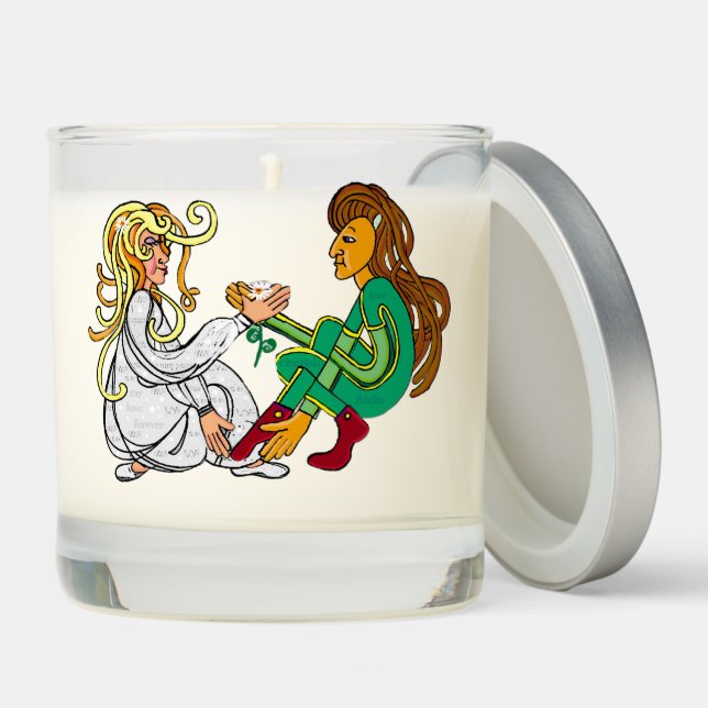 Luck of the Irish Celtic lovers knot Scented Candle (Lid)