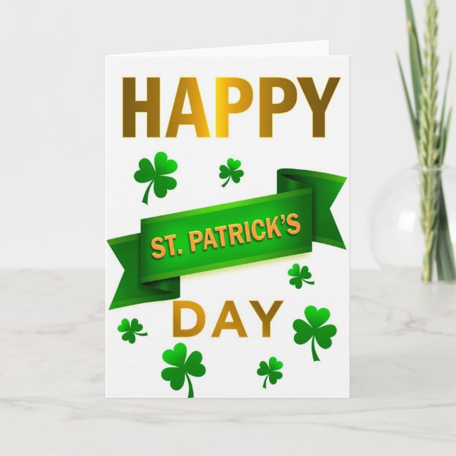 Luck Of The Irish Day Card (Front)