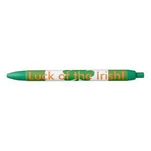 Luck of the Irish Green Shamrocks Pen