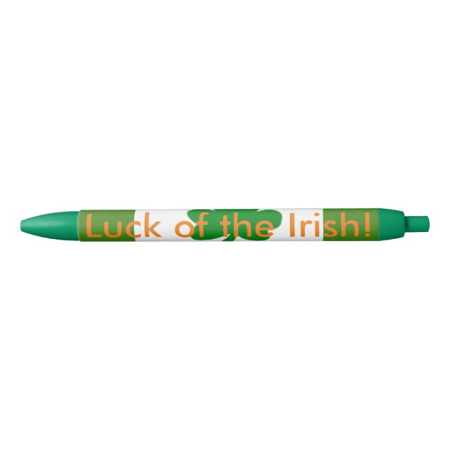Luck of the Irish Green Shamrocks Pen (Front)