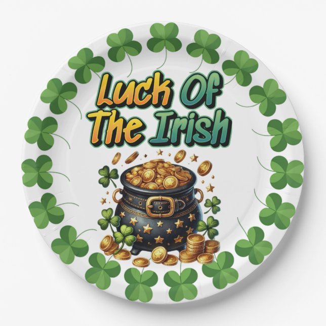 Luck Of The Irish  Paper Plates (Front)