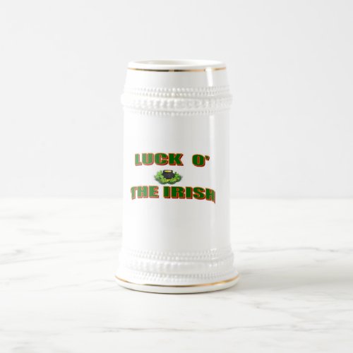 Luck of the Irish _ Perfect Gift for Beer lovers Beer Stein