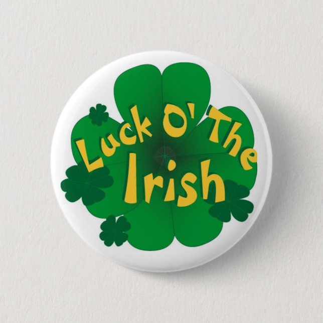 luck-of-the-irish pinback button (Front)