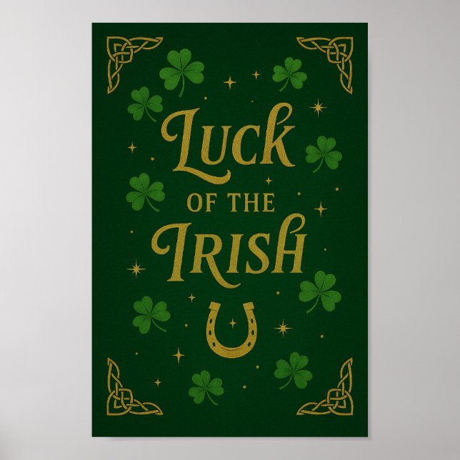 Luck of the Irish Poster | St. Patrick’s Day Art (Front)