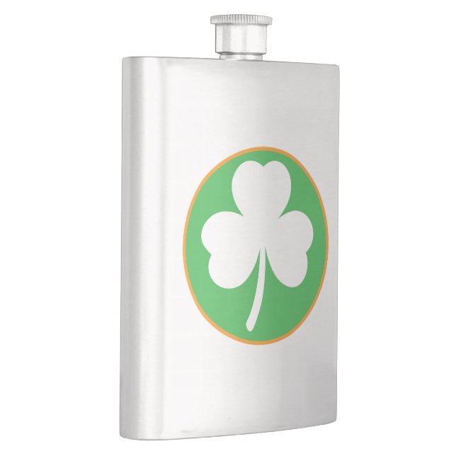Luck Of The Irish Shamrock  Flask (Right)