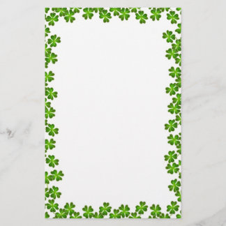 Luck of the Irish Shamrock Stationery