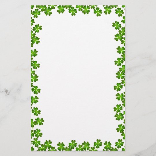 Luck of the Irish Shamrock Stationery