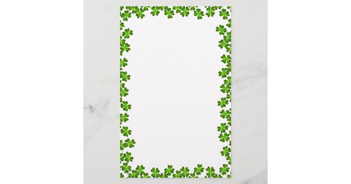 Luck of the Irish Shamrock Stationery Zazzle