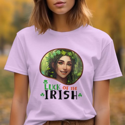 Luck of the Irish _ Shimmering Shamrock T_Shirt
