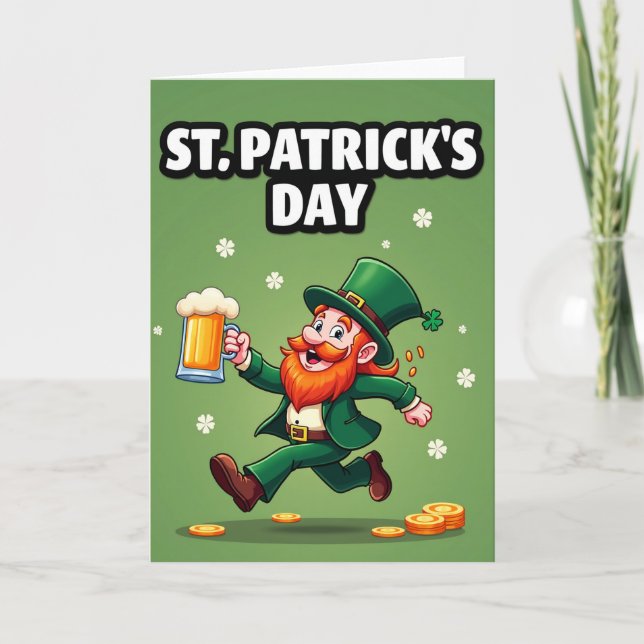 Luck Of The Irish St Patricks Card (Front)