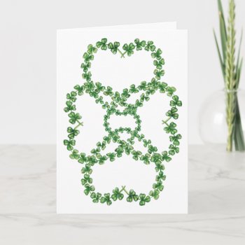 Luck Of The Irish  St Patrick's Day  4 Shamrocks Card by GoodThingsByGorge at Zazzle