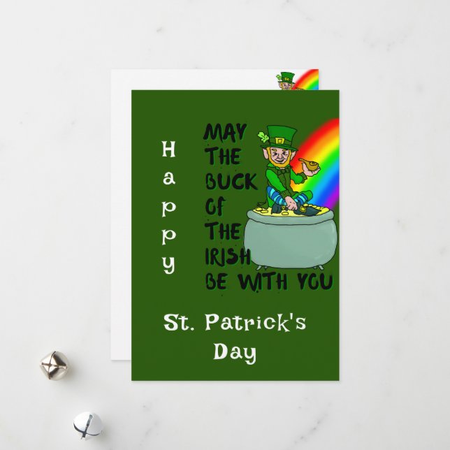 Luck of the Irish St Patrick's Day Card (Front/Back In Situ)