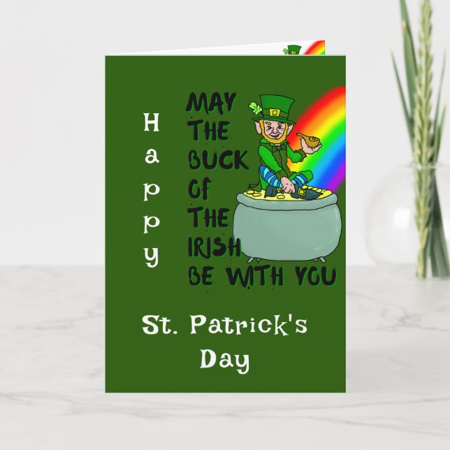 Luck of the Irish St Patrick's Day Card (Front)